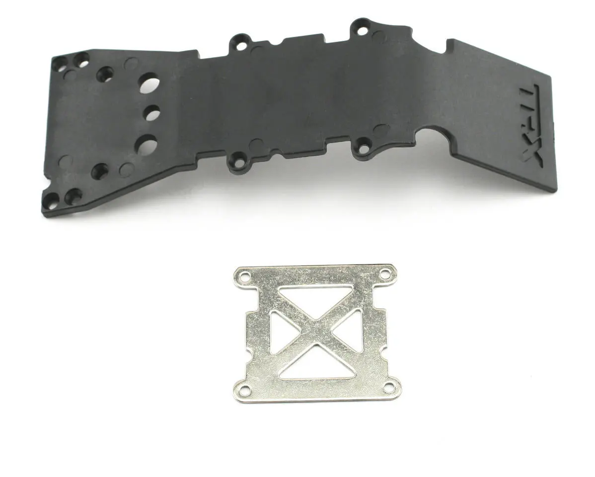 Traxxas 4937 Skidplate, Front Plastic (Black)/ Stainless Steel Plate 0.11 1