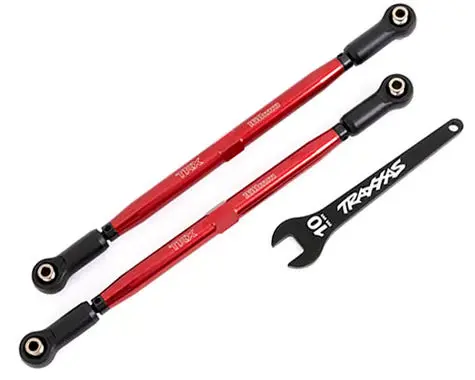 Traxxas 7897R X-Maxx Widemaxx Aluminum Front Toe Links (Red) (2) 1
