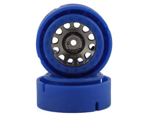 Traxxas 9781-Blkbl 1.0" Micro Method Beadlock Rims (Blue) (2) (Trx-4M) 1