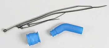 Traxxas 5245 Pipe Coupler(Blue)/Exh Deflector/Ties Revo 1