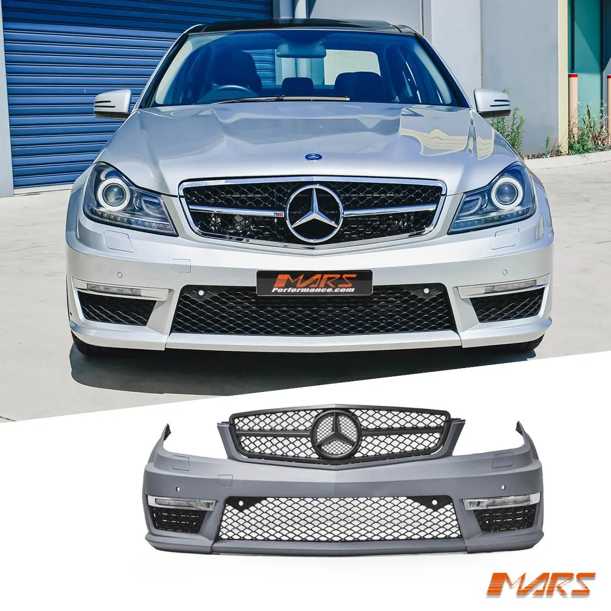 Update Amg C63 Style Front Bumper Bar Bodykit For Mercedes-Benz C-Class W204 Sedan & C204 Coupe 1