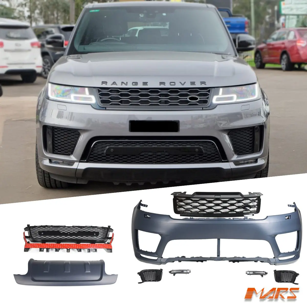 Update Dynamic Front Bumper Bar Bodykit & Grill For Land Rover Range Rover Sport L494 2018-2021 1