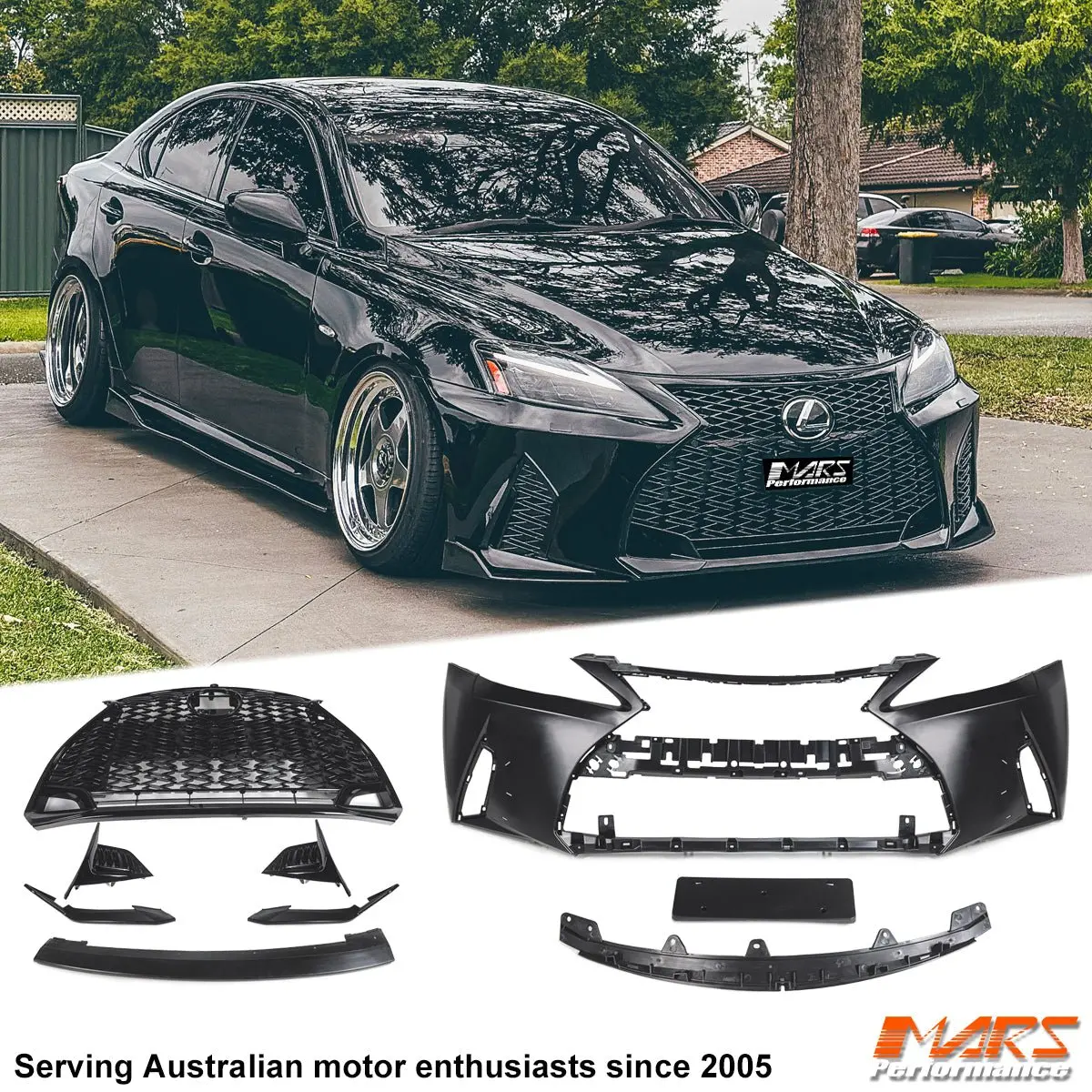 Update F Sports Style Grill & Front Bumper Bar Bodykit For Lexus Is250 Is350 Gse20r Xe20 2005-2013 1
