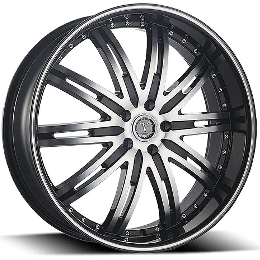 20" 22" Velocity Vw865 Wheels Black Machined 1