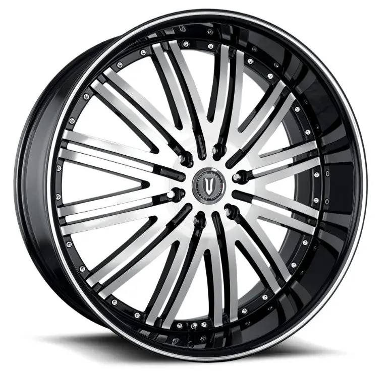 26" Versante Ve212 Wheels Black & Machined Face 1