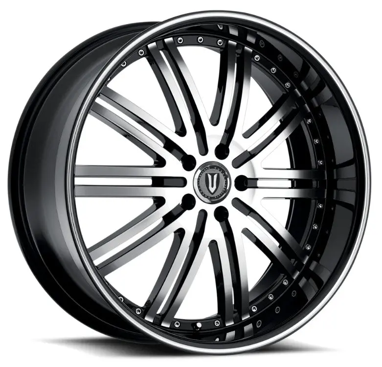 20" Versante Ve212 Wheels Black & Machined Face 1