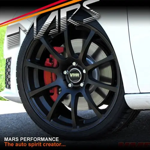 Vmr V701 4 X 19 Inch Matt Black Concave Alloy Wheels Rims 5X112 1