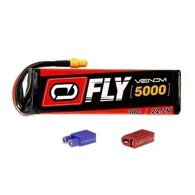 Venom 25021 Lipo 6S 22.2V 5000Mah 30C Universal Plug 2.0 Fly 1