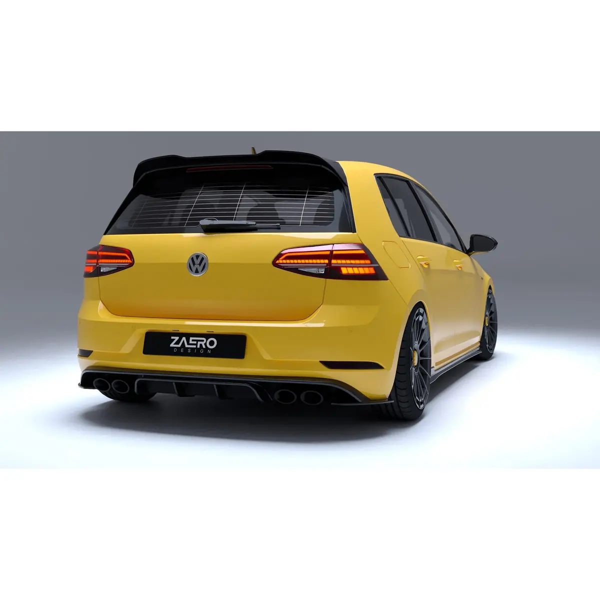 Zaero Design Evo-1 Gloss Black Rear Spoiler Vw Mk7 Gti & Golf R 1