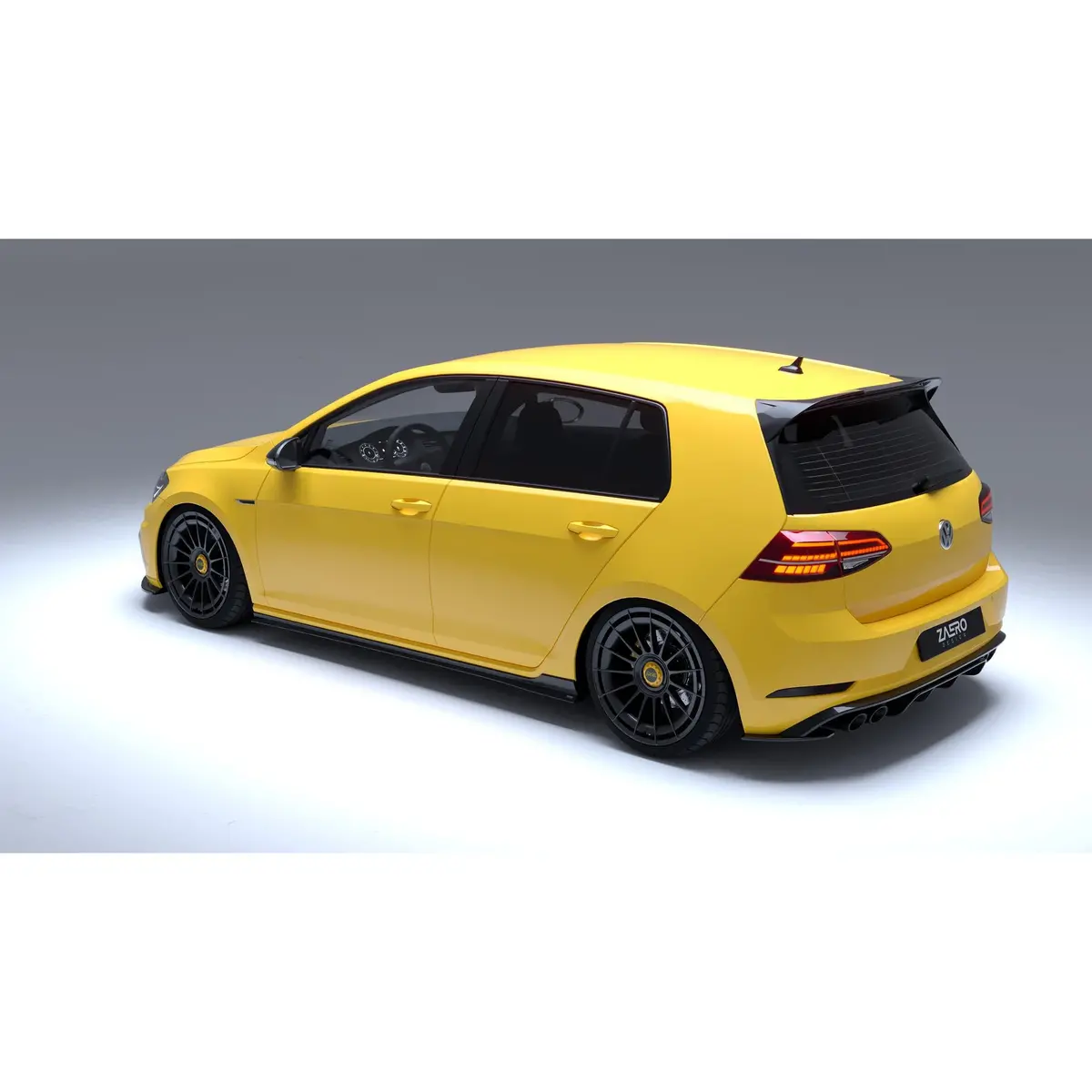 Zaero Design Evo-1 Gloss Black Side Skirts Vw Mk7 Gti & Golf R 1