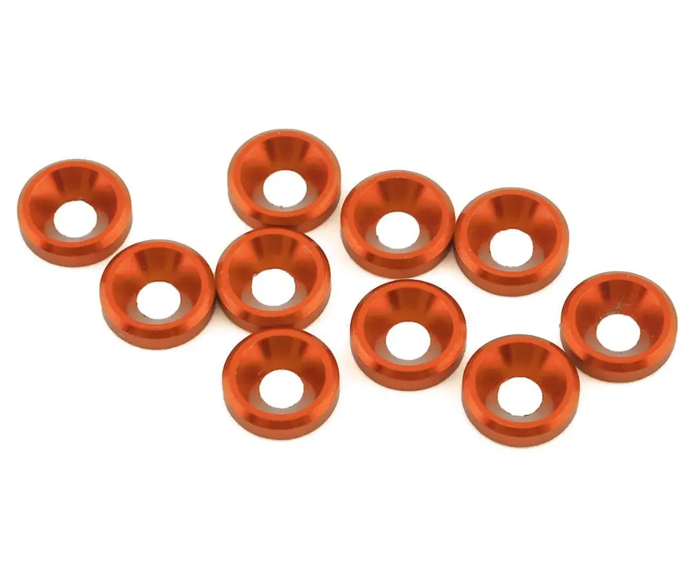 1Up Racing 80359 3Mm Countersunk Washers (Orange) (10) 1