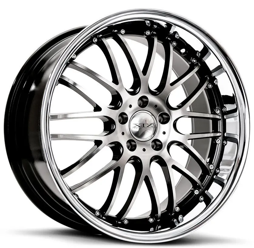 20" Xix X05 Wheels Gloss Black Machined / Stainless Steel Lip 1