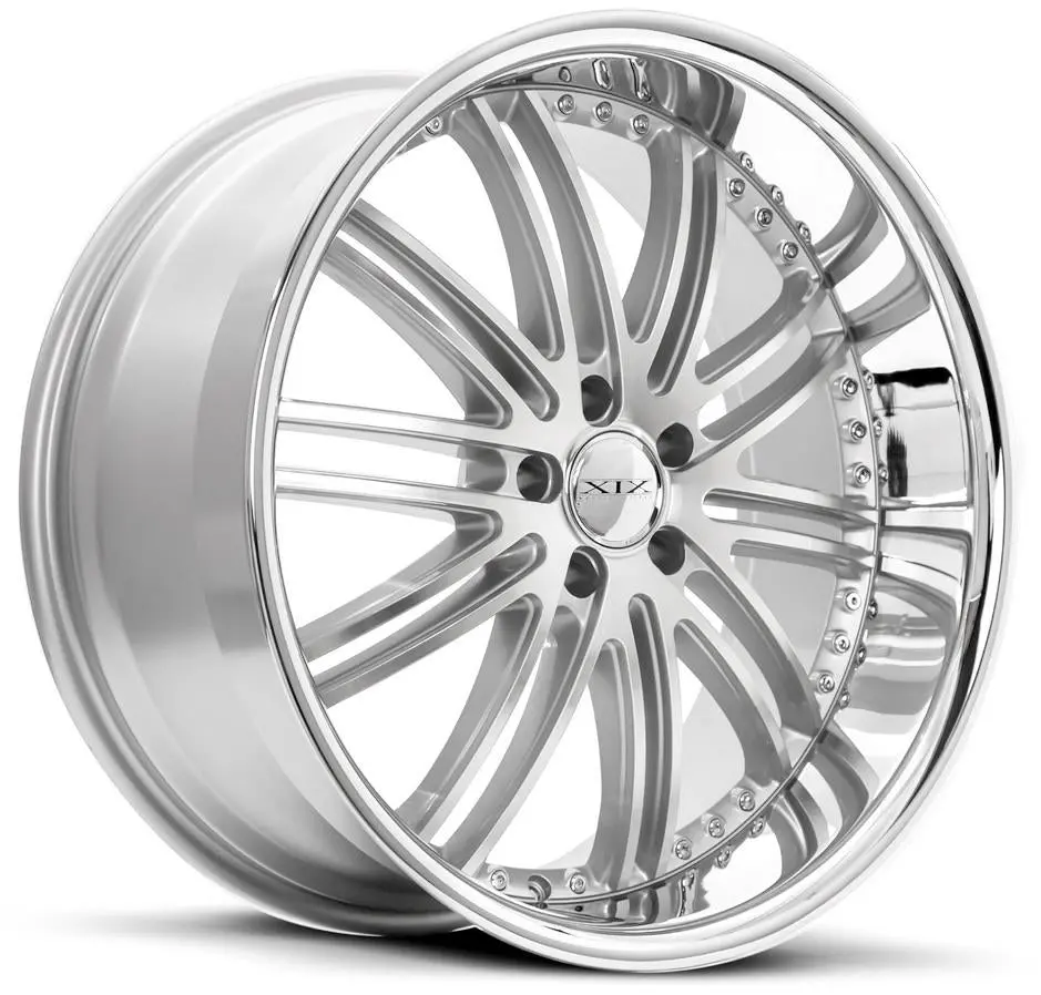 22" Xix X23 Wheels Silver Machined / Stainless Steel Lip 1