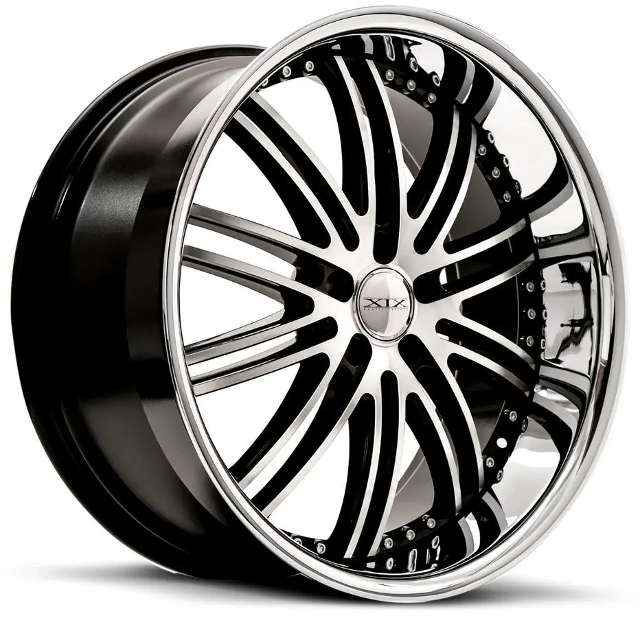 20" Xix X23 Wheels Gloss Black Machined / Stainless Steel Lip 1