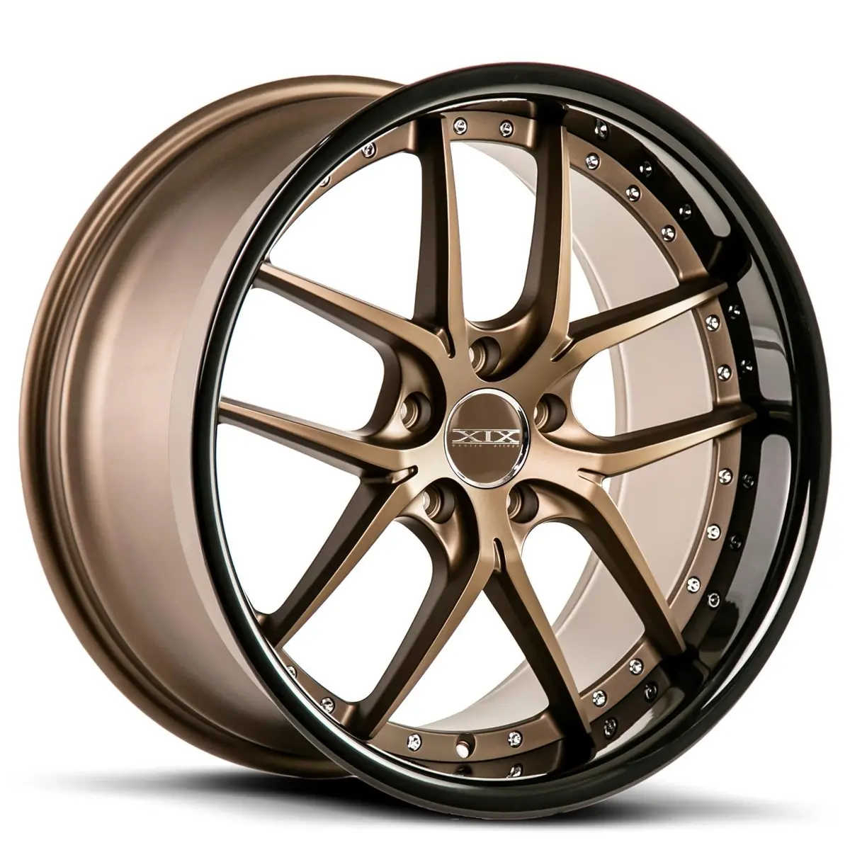 20" Xix X61 Wheels Matte Bronze With Gloss Black Lip 1