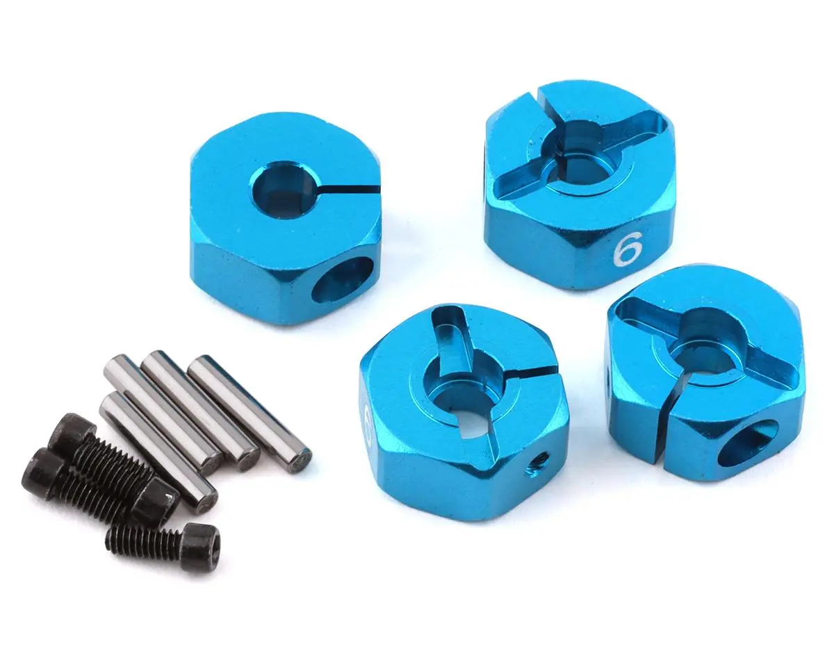Yeah Racing Wa-016Bu Aluminum Clamping 12Mm Hex (Blue) (4) (6Mm) 1