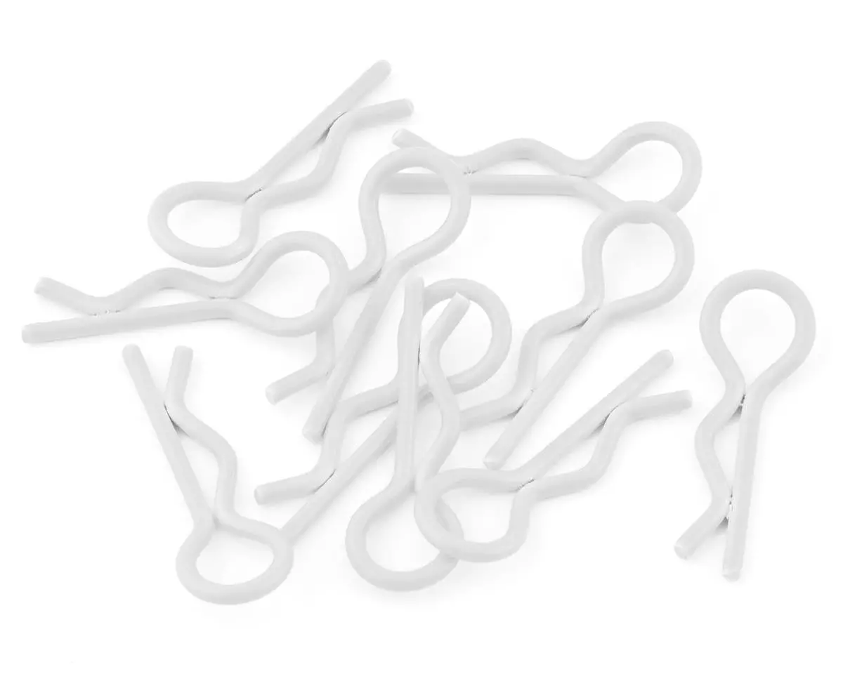 Yeah Racing Ya-0594Wt Body Clips (White) (10) (1/10 Or 1/8 Scale) 1