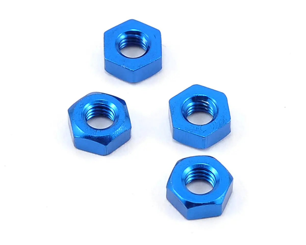 Yokomo Yokzc-N3apbb 3Mm Aluminum Nut (Blue) (4) 1