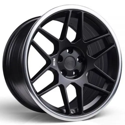 3Sdm Wheels 0.09 Matte Black Mirror Lip 1