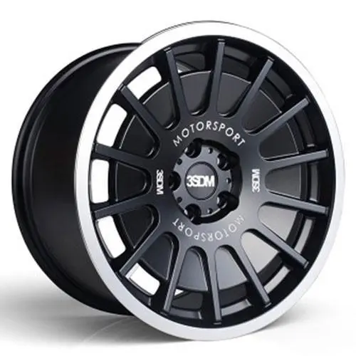 3Sdm Wheels 0.66 Matte Black Mirror Polished Lip 1