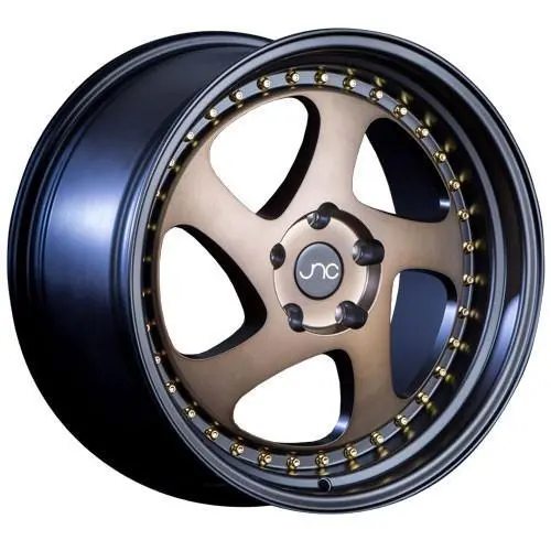 Jnc Wheels Jnc034 Bronze Machined Face Gold Rivets 1