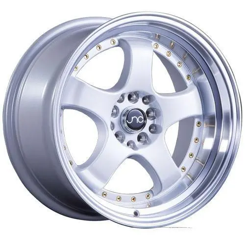 Jnc Wheels Jnc017 Pearl White Machined Lip Gold 1