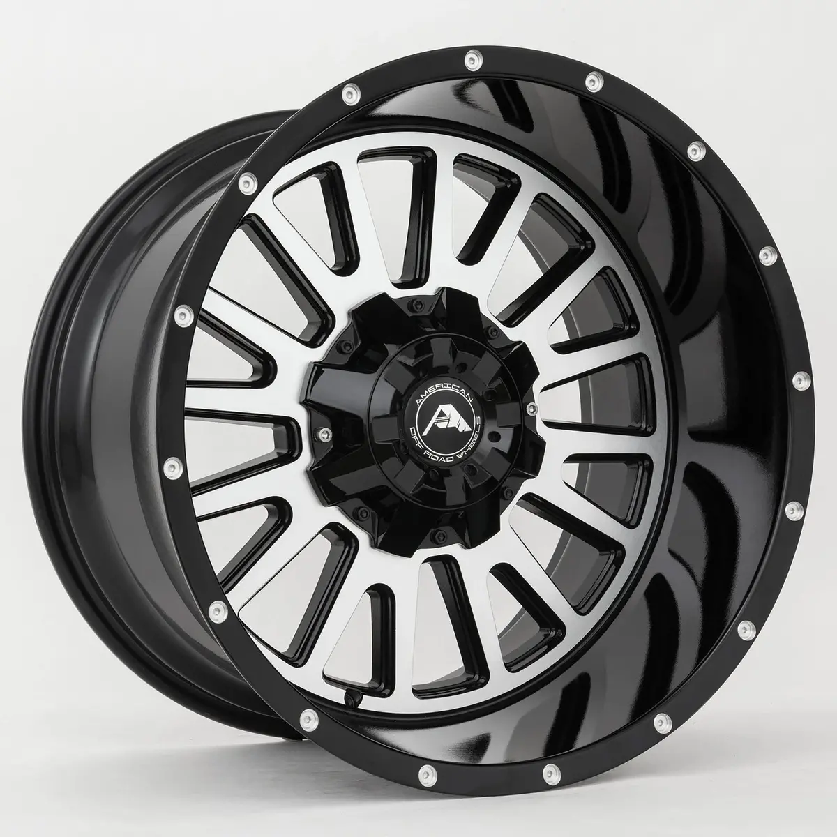 American Offroad Wheels A105 Black Machine 1