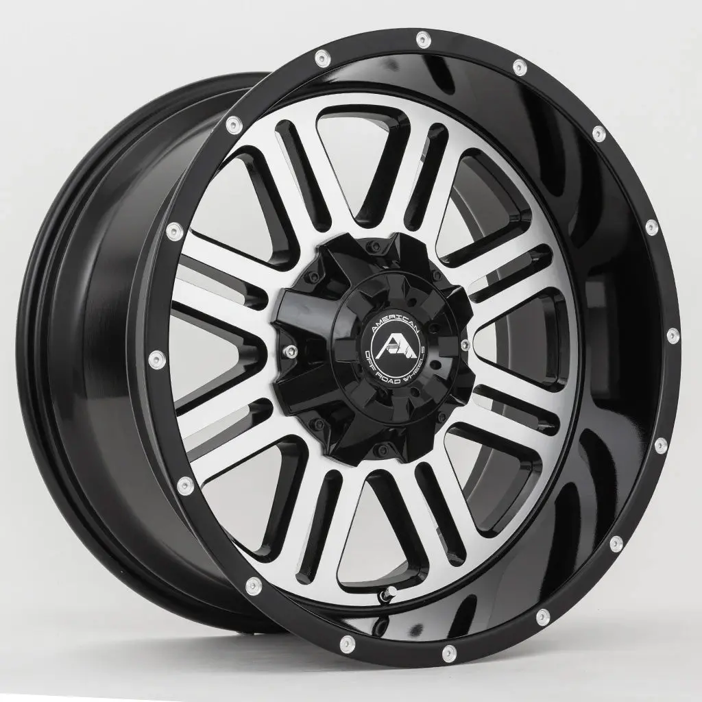 American Offroad Wheels A106 Black Machine 1