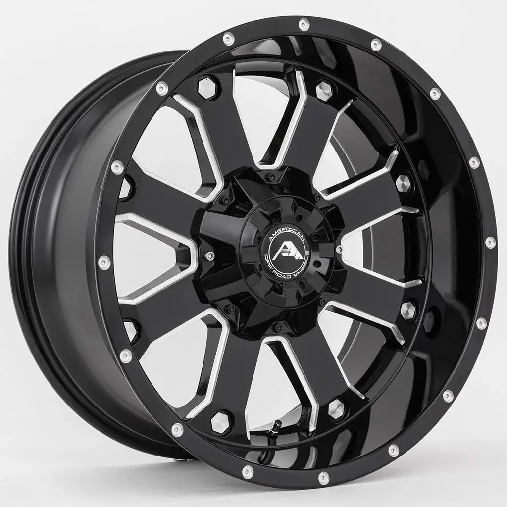 American Offroad Wheels A108 Black Milled 1