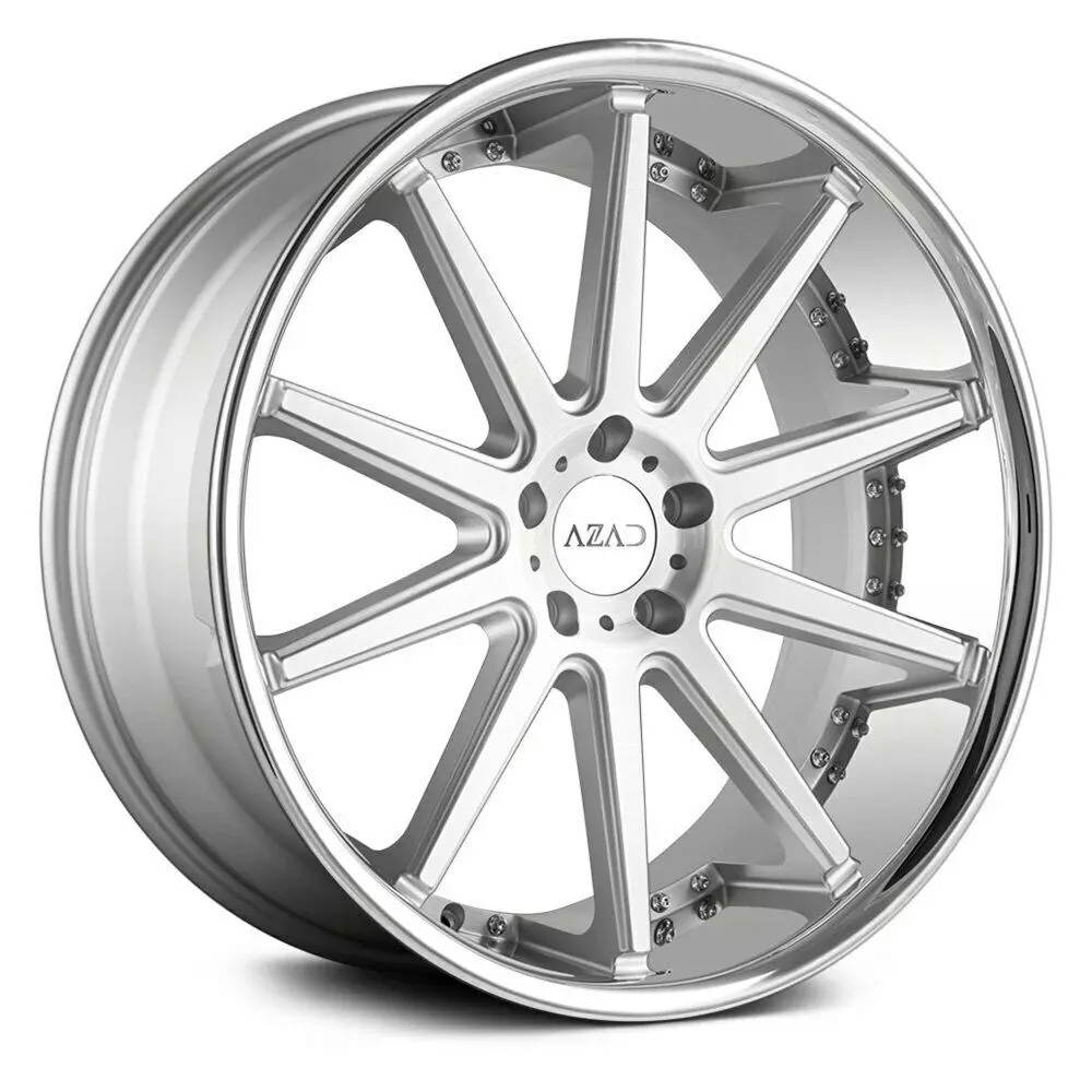 Azad Wheels Az95 Brushed Stainless Chrome Lip 1