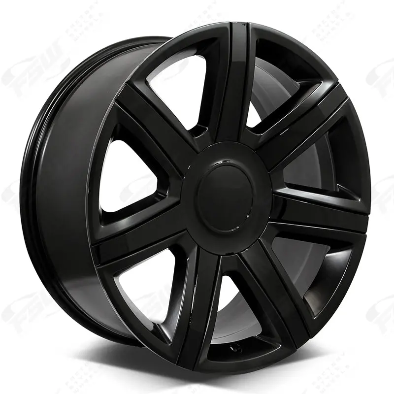Cadillac Wheels F001 22X9 6X139.7 Matte Black W Gloss Black Insert Fit Escalade All Platinum Style 1