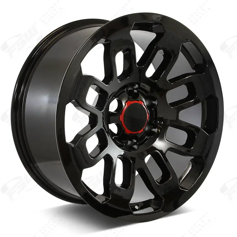 Toyota Wheels F086 20X9 6X139.7 Gloss Black Fit 4Runner Fj Cruiser Sequoia Tacoma Trd Style 1