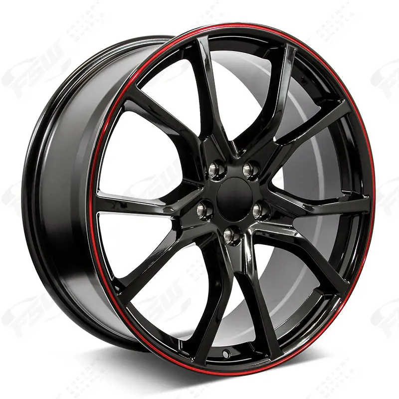 Honda Wheels F126 20X8 5X114.3 Black Red Pin Fit Accord Civic Cr-V Breeze Clarity Avancier R Style 1