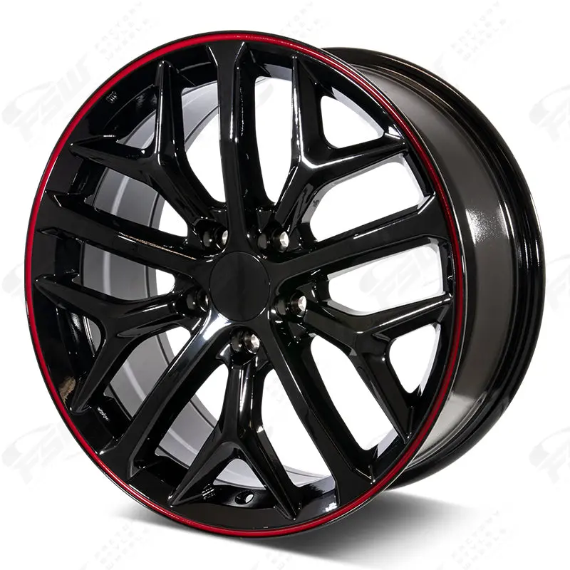 Honda Wheels F163 18X8 5X114.3 Black Red Pin Fit Civic Accord Cr-V Breeze Clarity Avancier Si Style 2