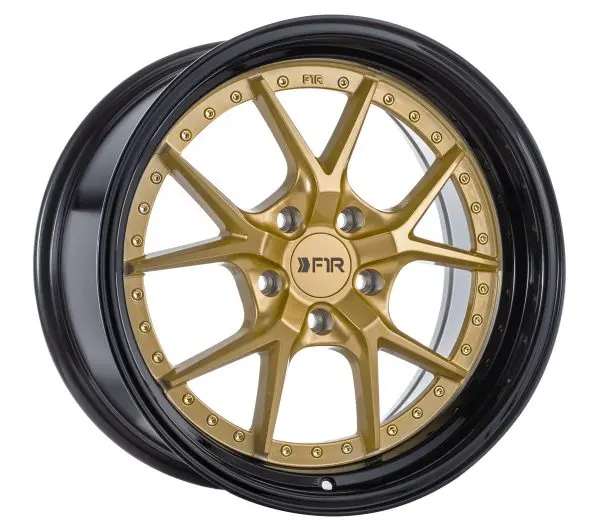 F1r Wheels F105 Gold Black Lip 1