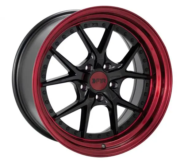 F1r Wheels F105 Black Red Lip 1