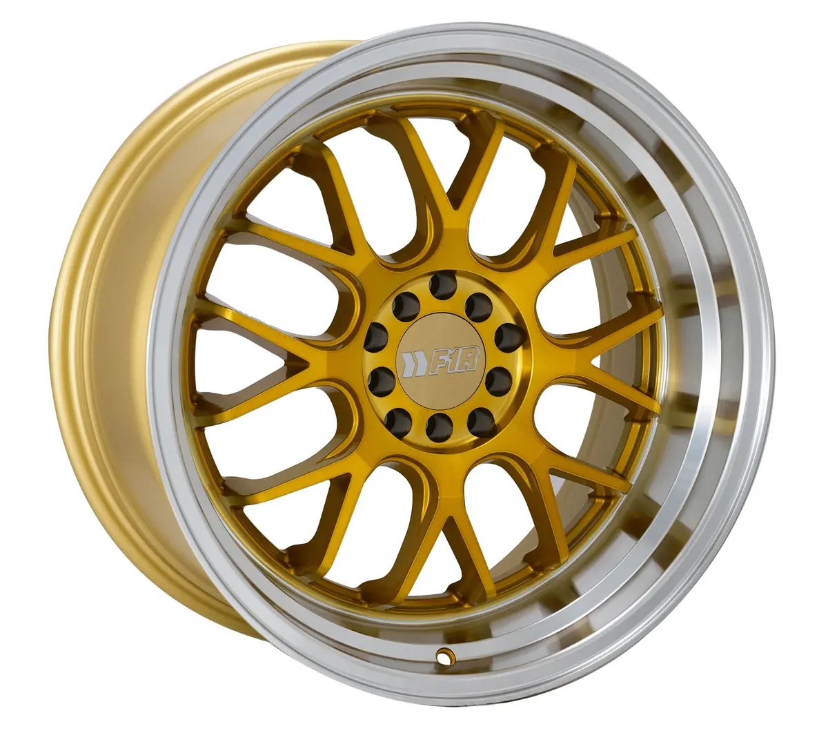 F1r Wheels F21 Machine Gold Polish Lip V2 1