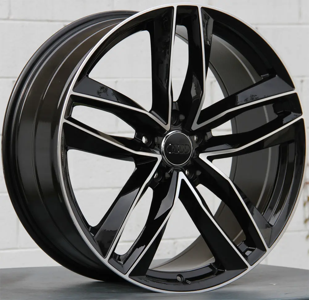 Audi Wheels 1196 17X7.5 5X112 Black Machined Fit A3 S3 A4 S4 A5 S5 1