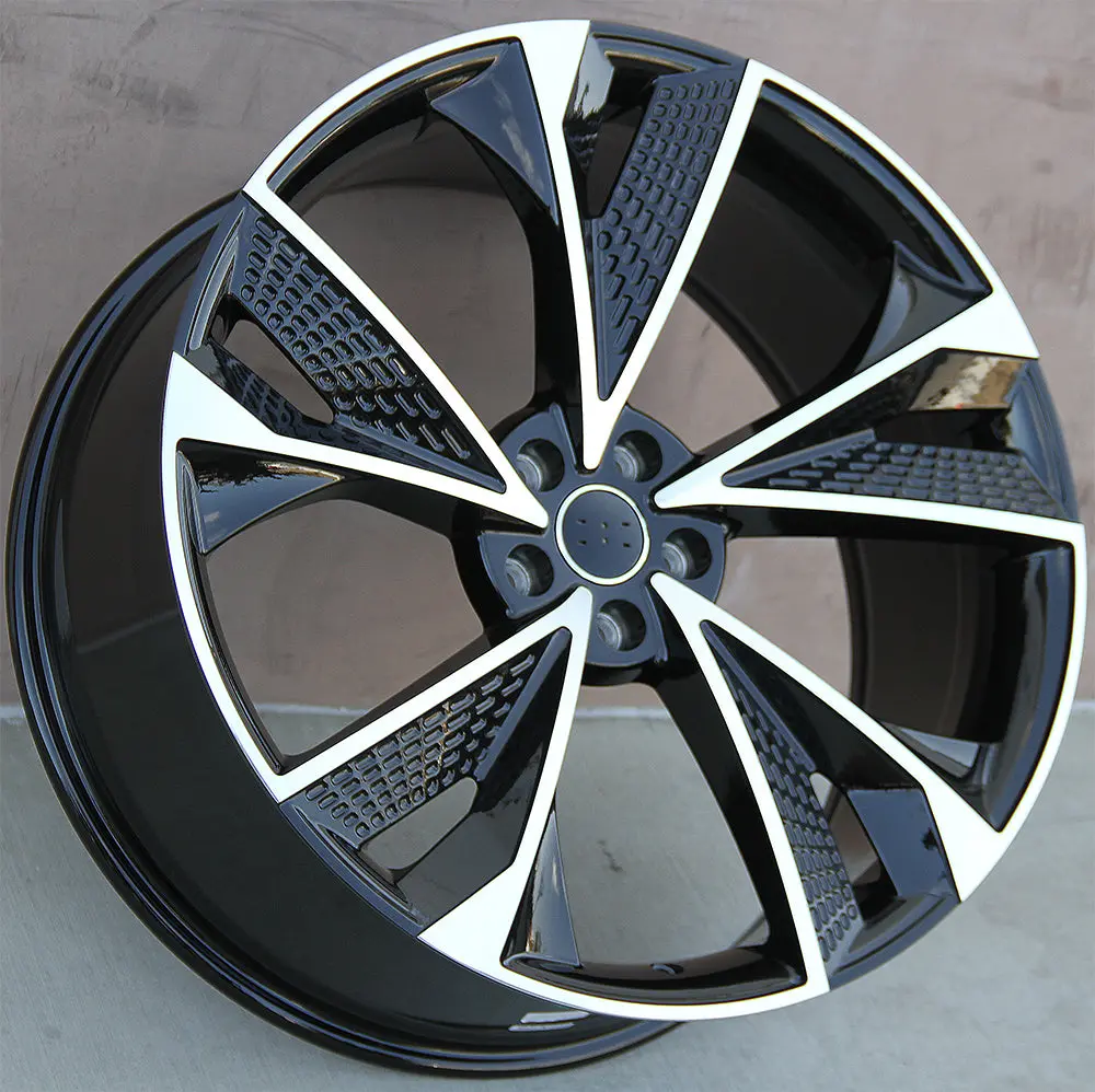 Audi Wheels 5671 22X9.5 5X112 Black Machined Fit A6 S6 A7 A8 Q3 Q5 Sq5 Q7 Q8 1