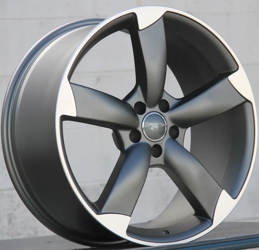 Audi Wheels 5328 17X7.5 5X112 Gunmetal Machined Fit A3 S3 A4 S4 Rotor Style 1