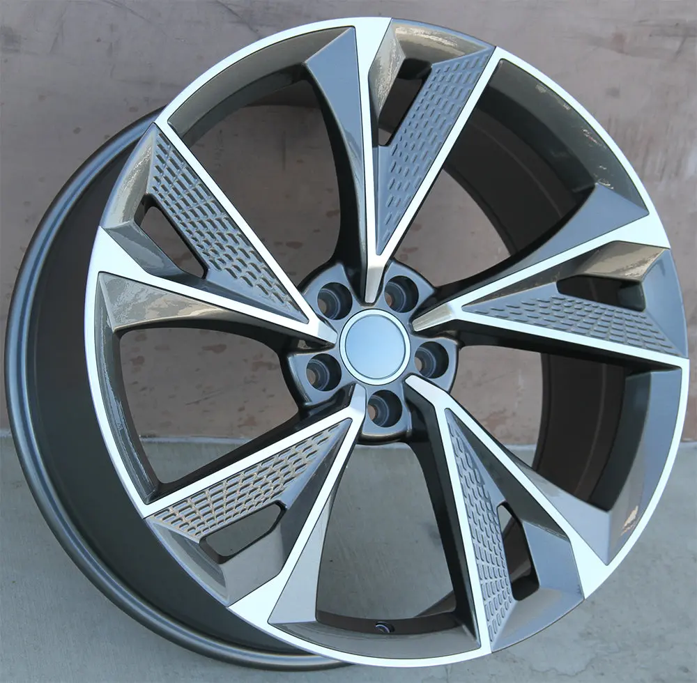 Audi Wheels 5671 22X9.5 5X112 Gunmetal Machined Fit A6 S6 A7 A8 Q3 Q5 Sq5 Q7 Q8 1