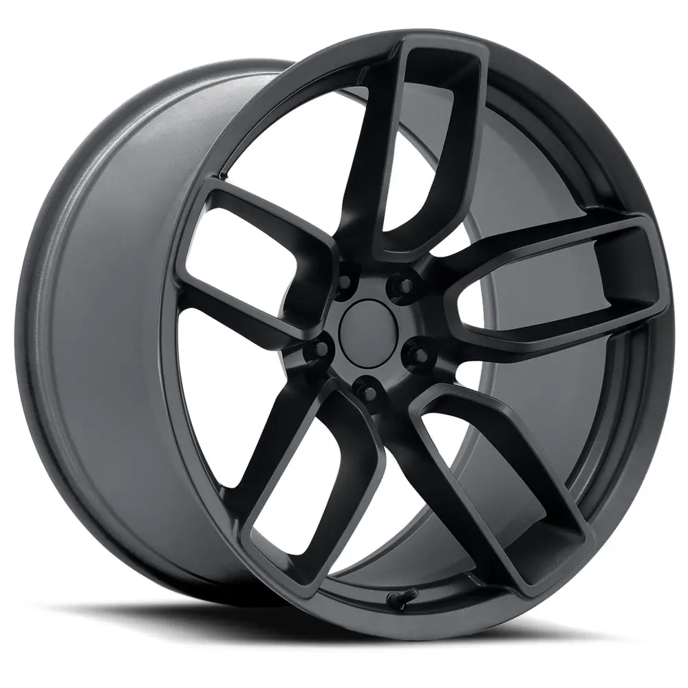 Chrysler Wheels V1189 22X9.5/22X10.5 5X115 Matte Black Fit 300 300C Hellcat Style 1