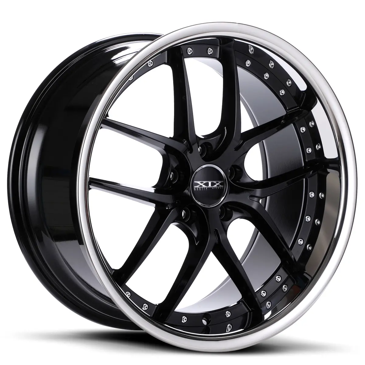 Xix Wheels X61 Black Stainless Steel Chrome Lip 1