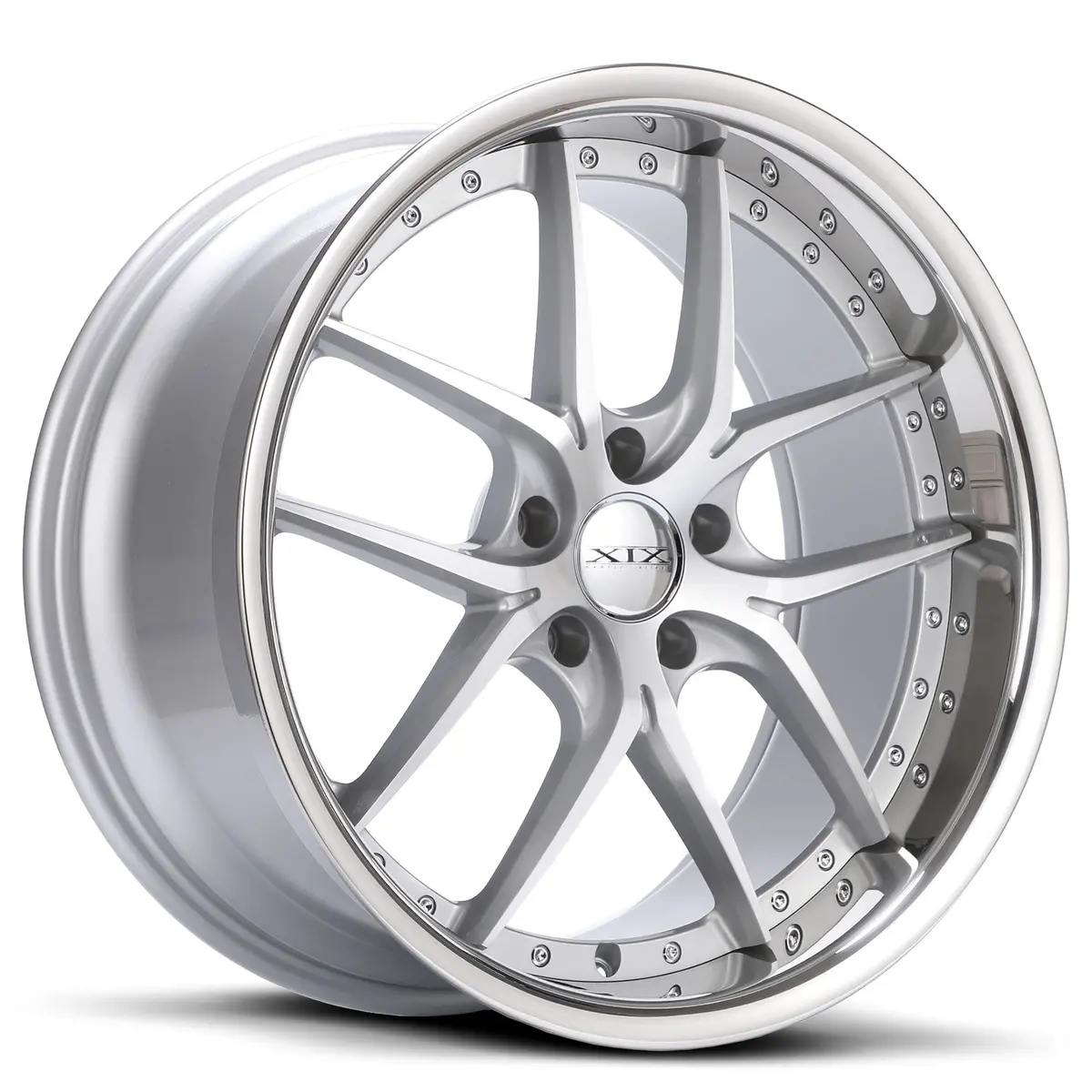 Xix Wheels X61 Silver Machined Stainless Steel Lip 1