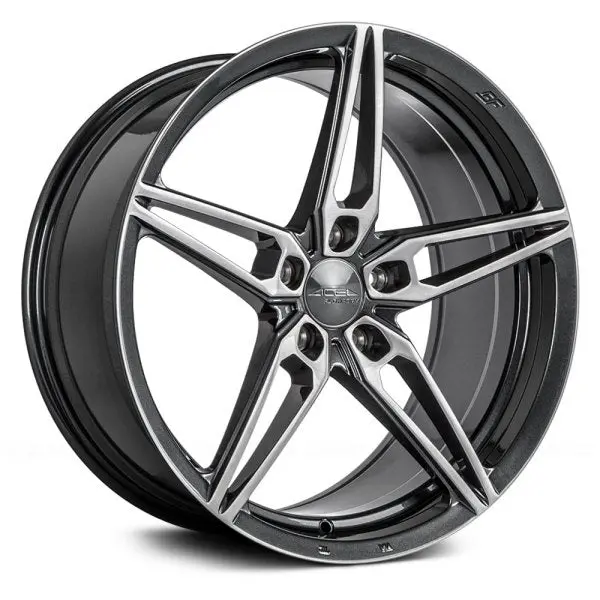 Ace Alloy Wheels Aff01 Mica Grey With Brushed Face Clear Coat 1