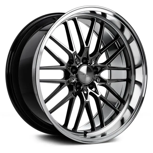Ace Alloy Wheels Aff04 Black Chrome Machined Lip 1