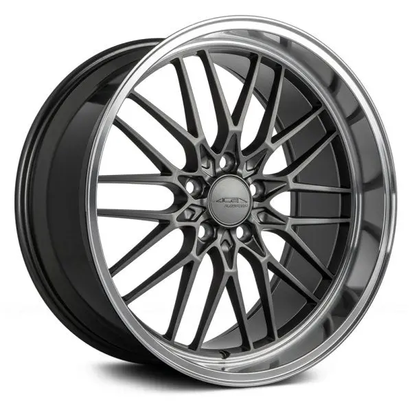 Ace Alloy Wheels Aff04 Titanium With Mirror Lip 1