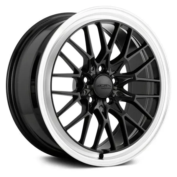 Ace Alloy Wheels Aff04 Gloss Piano Black Diamond Lip 1