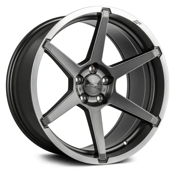 Ace Alloy Wheels Aff06 Titanium Milled With Machined Lip 1