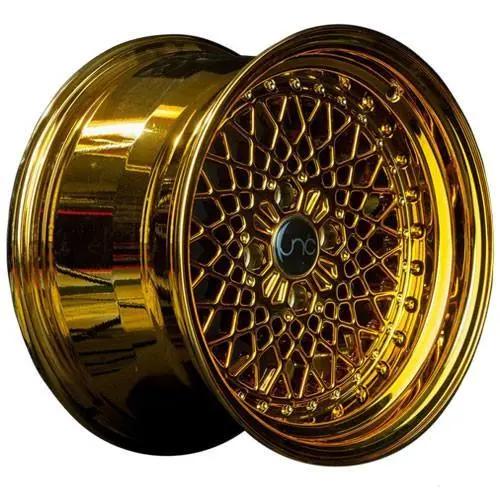 Jnc Wheels Jnc045 Platinum Gold Rivets 1
